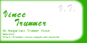 vince trummer business card